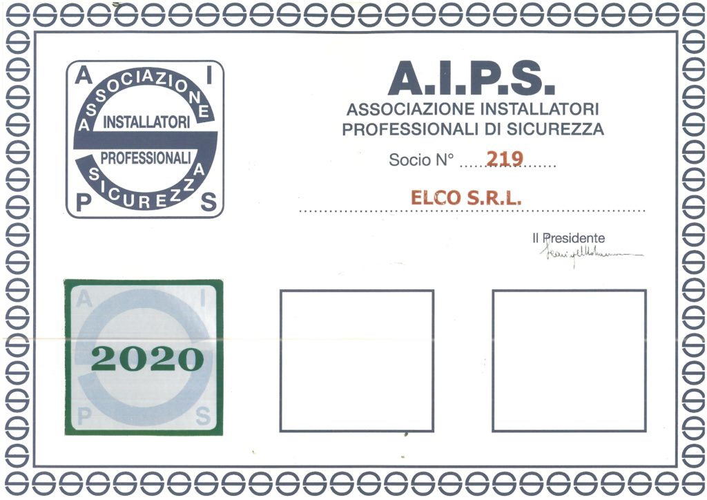 certificato associazione AIPS